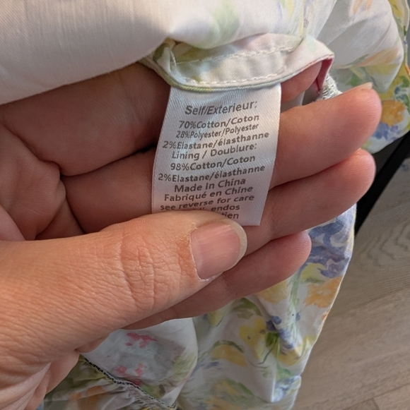 NWT Caroline Constas Hart Dress (Blanc Floral Mix) Maxi Dress w/ Puff Sleeves XL - Picture 16 of 16